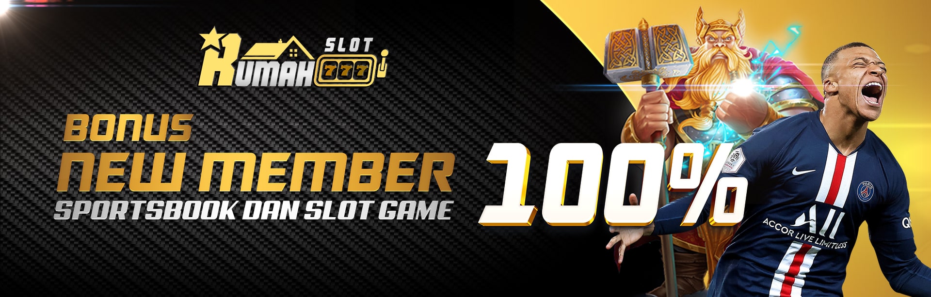 Bonus New member sportsbook dan slot game 100% diawal